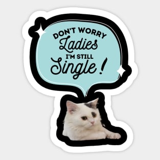 don't worry ladies! i'm still single Sticker
